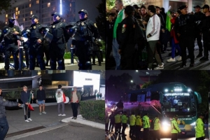 墨西哥球迷骚扰英格兰队下榻酒店，警方布置双重警戒线